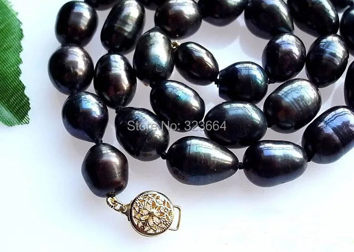 

18" 16MM BLACK RICE FW CULTURED PEARL NECKLACE