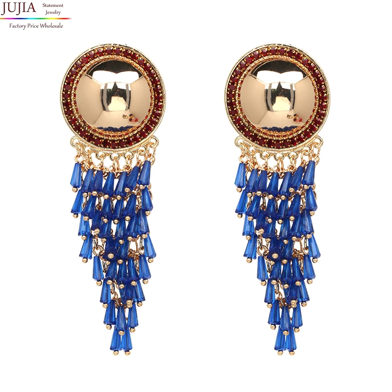 Женские серьги с кристаллами JUJIA капельки Firenze Fringe модные кисточками|earrings dangle|dangle