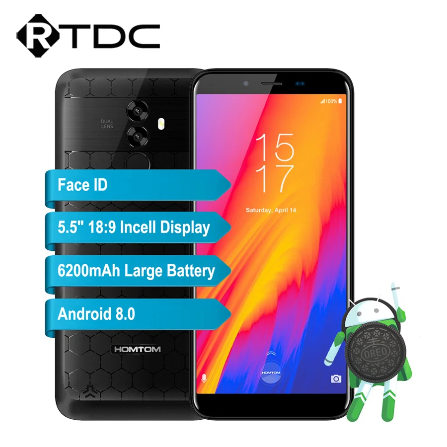 Оригинальный HOMTOM S99 5 ''HD Android 8 0 18:9 полный Дисплей 4 Гб Оперативная память 64
