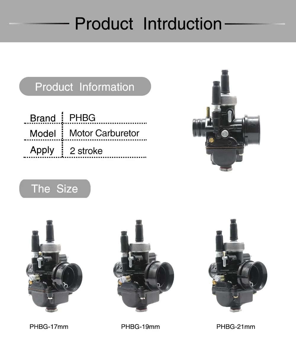 ZSDTRP 17 мм 19 мм 21 мм Dellorto PHBG DS черный гоночный Карбюратор Carb DIO JOG 50cc 90cc BWS100 для Puch Yamaha Zuma