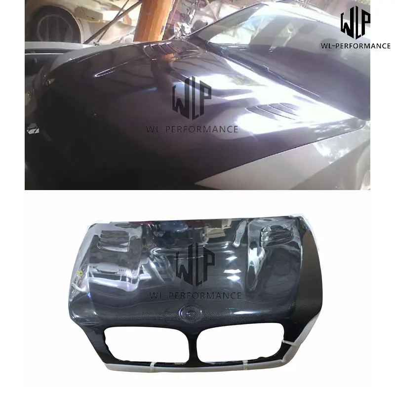 

E70 E71 V Style Carbon Fiber Front Engine Hood Bonnets engine Covers Car Body Kit For BMW X5 E70 X6 E71 2009-2014