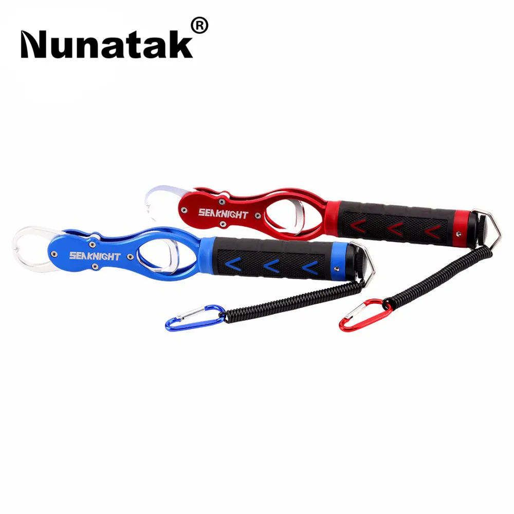 

Nunatak  SK008 Aluminum Fish Grip With Scale Lip Grabber Fishing Clamp Holder 15 kg / 33LB + Retaining Ropes Weigh Fishing Tool