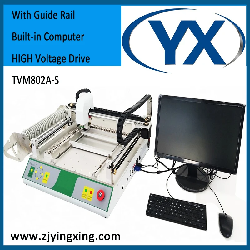 Палочки и место машина TVM802A-S станок для массового производства светодиодов используется станок для поверхностного монтажа с направляющей