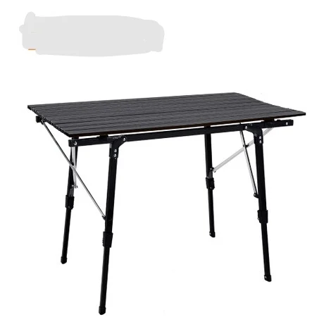 Открытый стол открытый подъемный кемпинг складной стол mesa plegable стол pliante mesa для турпохода, из алюминия 90*53*45/70 см - Цвет: Черный