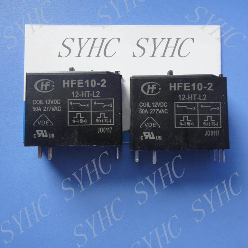 

10pcs HONGFA Relay HFE10-2-12-HT-L2 HFE10-2/12-HT-L2 Latching Relay Hand wave function 12V coil 50A