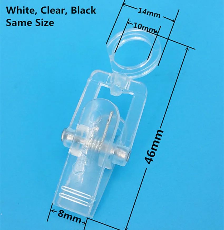 Пластиковые прозрачные матовые поп-знак, держатели зажимов для бумажных дисплеев, вращающееся кольцо с сильным захватом, Висячие продукты, Comoddity 100 шт