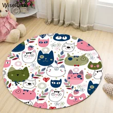 Круглый ковер с изображением животных, самолетов, автомобилей, мультфильмов, коврик для туалета, ванной, для гостиной, для детей, для спальни, декоративные коврики для игр, коврики