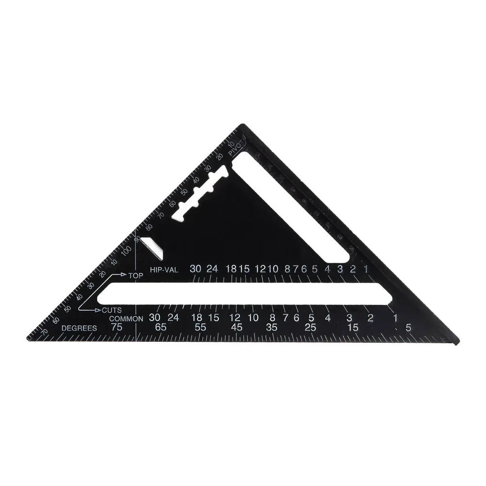 

7 Inch Angle Protractor Aluminum Alloy Miter Gauge Carpenter Speed Square Measuring Ruler GHS99