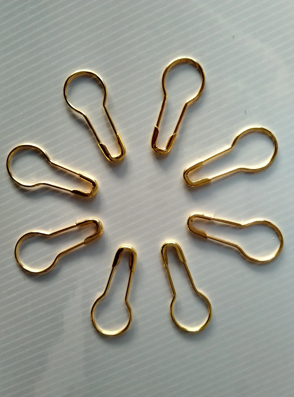 50pcs/lot 21mm fashion Gourd Shape Safety Pins Metal Clips Marker Pins