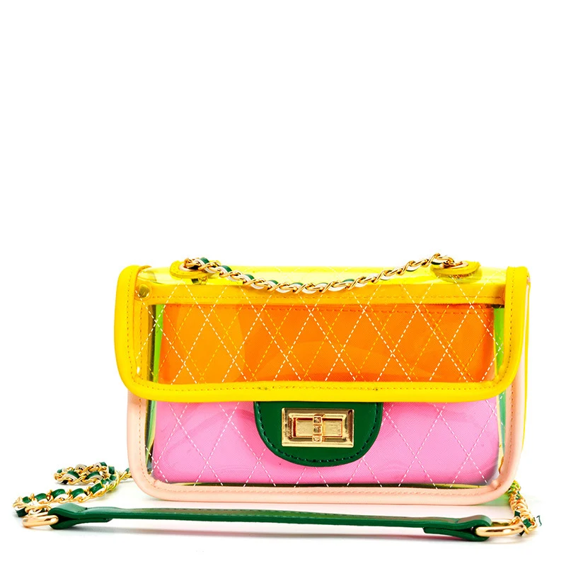 

Fashion Small Transparent Jelly Package Crossbody Cute Jelly Waterproof Convenient Messenger Shoulder Bag For Female Hand Bags
