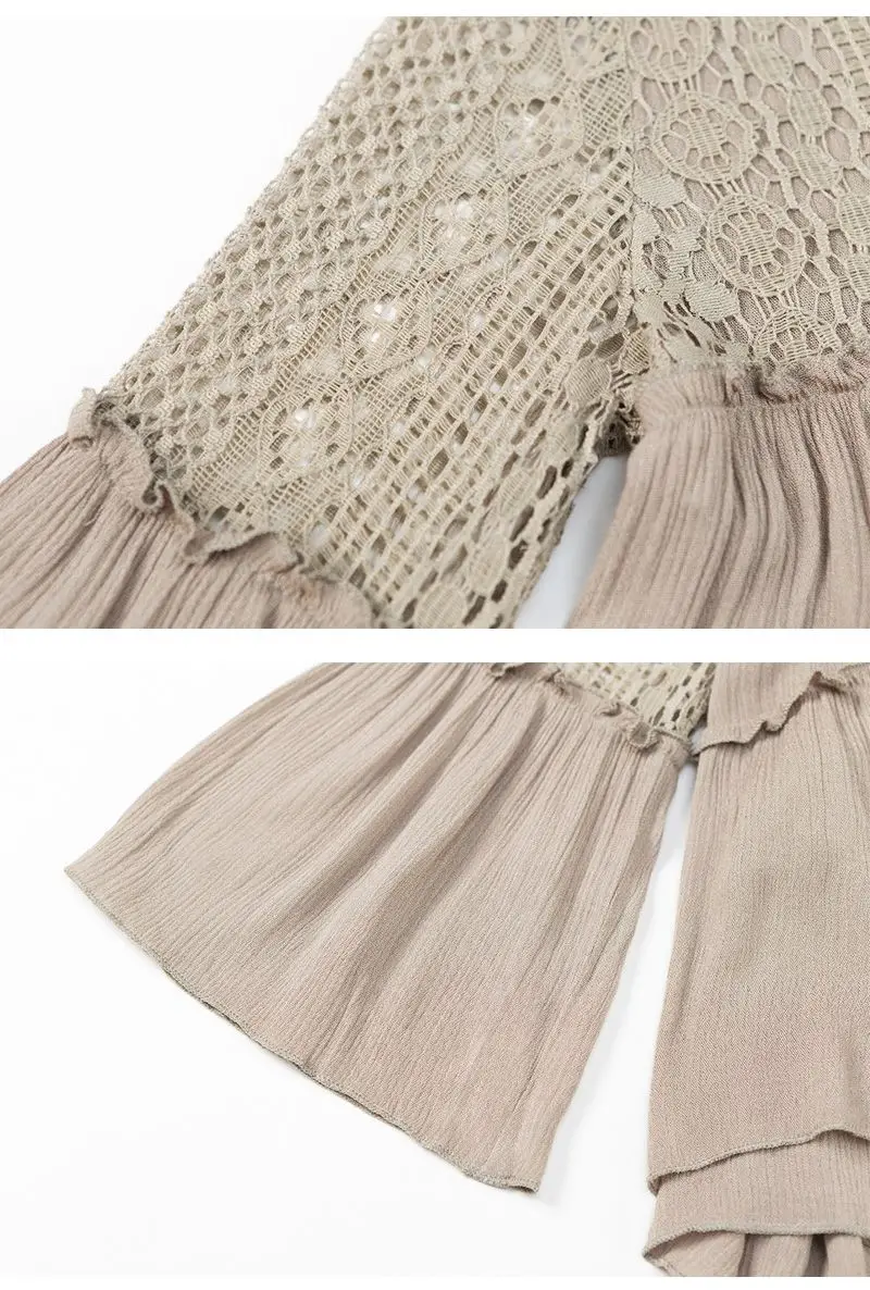Lace Trim Peasant Top for girls G3212-10