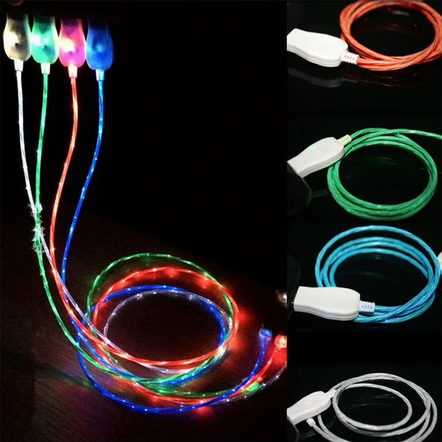 Micro Usb kabel mit Fließenden LED Licht für Android USB