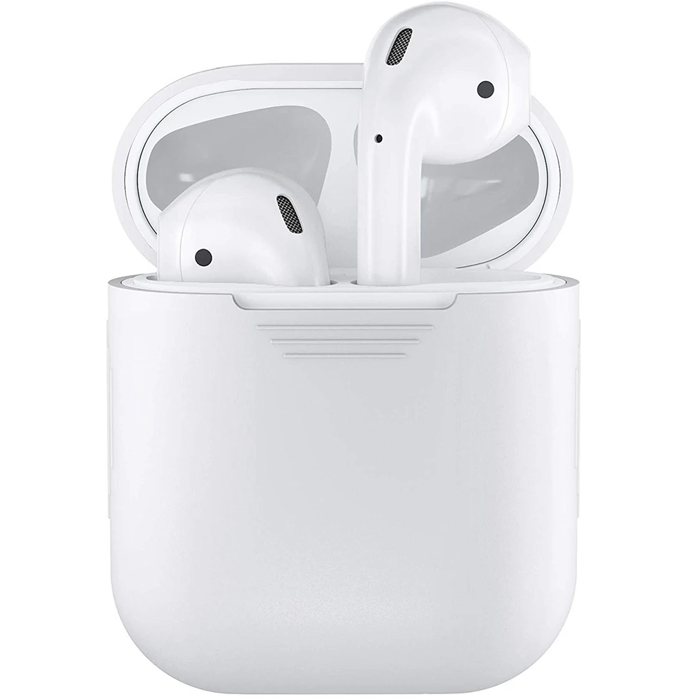 Противоударный мягкий силиконовый защитный чехол для Apple, для AirPods 2nd, Модные Портативные защитные чехлы - Цвет: Transparent