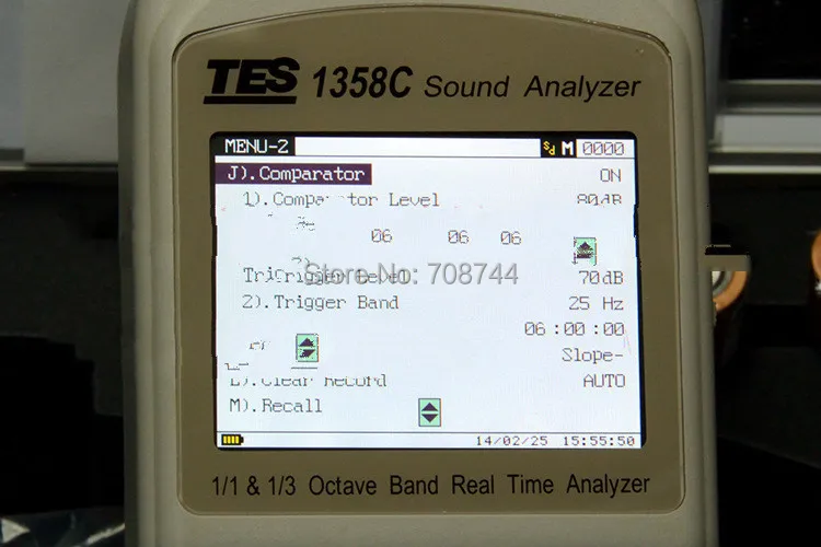Быстрая TES-1358C звуковой анализатор в режиме реального времени 1/1 и 1/3 Октава диапазона анализа