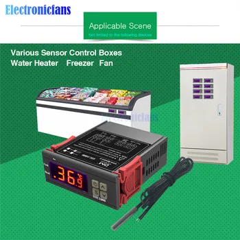 

STC-1000 Digital LCD Display Thermostat Temperature Control Thermometer Thermo Controller With NTC Sensor AC 110-220V 10A