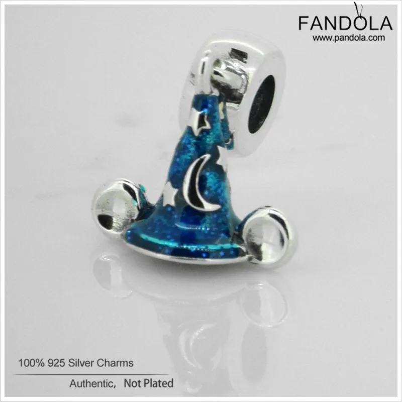

CKK 925 Sterling Silver Mouse Scrcerer's Hat Charm Beads Fit Pandora Bracelet Argent Charm Silver 925 Jewelry for Women