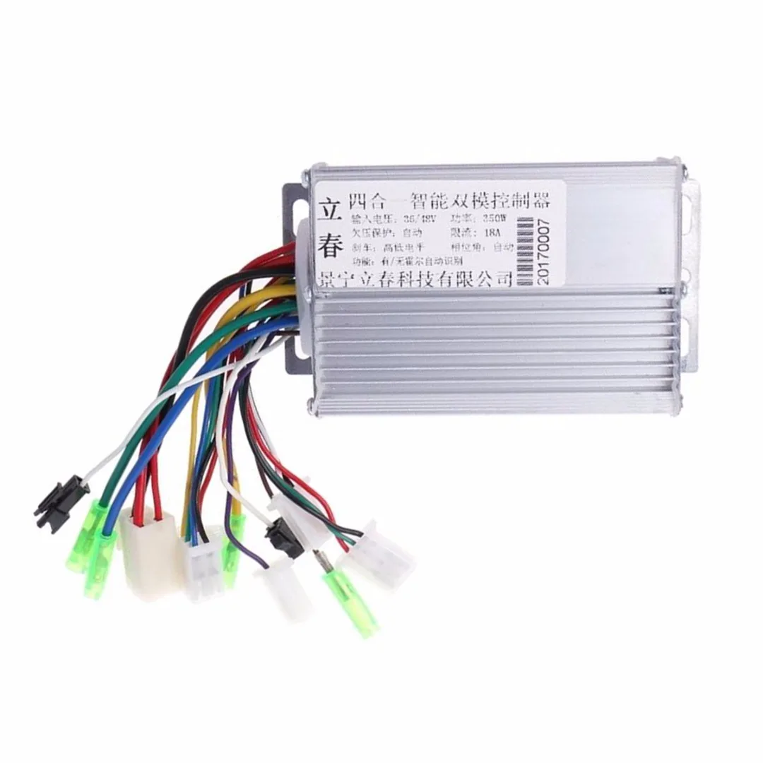 DC 36V/48V 350W DC Motor Controller Electric Bicycle E-bike Scooter Brushless Control with Aluminium Casing