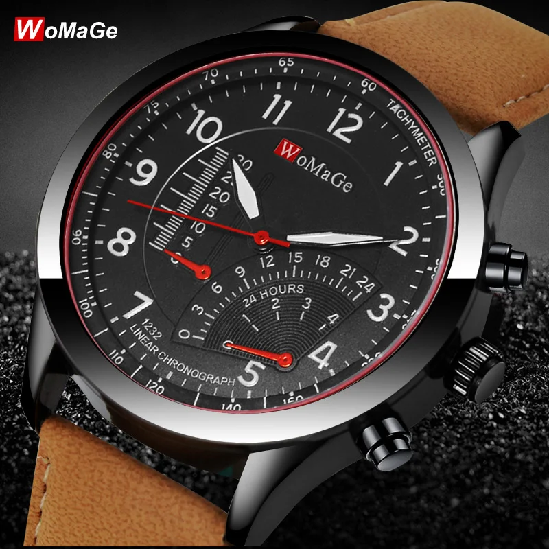 

Watch Mens Watches Quartz Fashion Men Sports Watches Leather Relojes Deportivos Hombre Montres Homme 2018 Horloge Mannen
