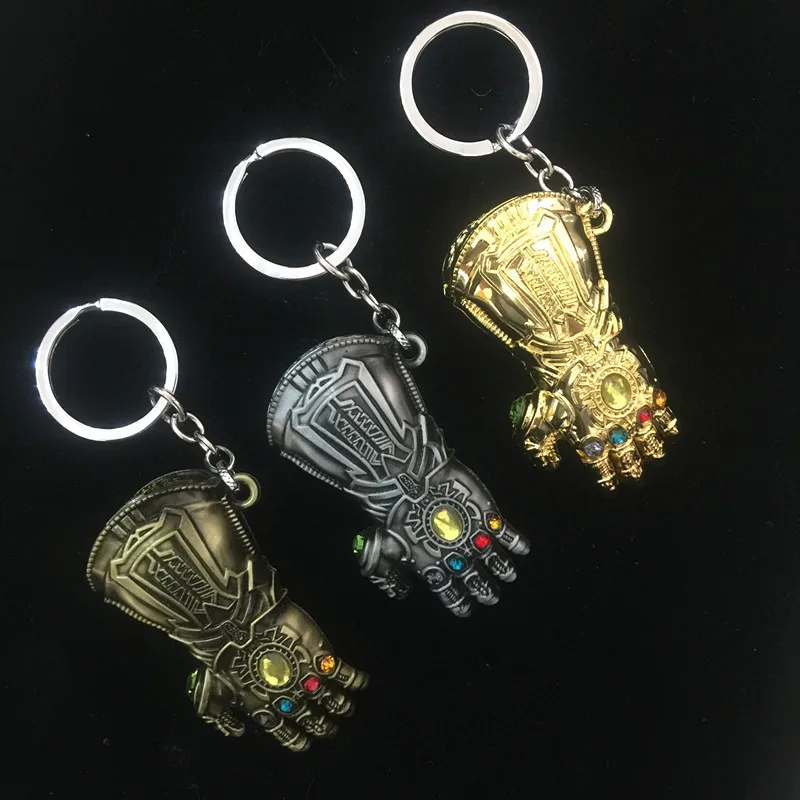 

Avengers Infinity War Thanos Cosplay Costumes Infinity Gauntlet Gloves Armor Model Key Chain Keychain
