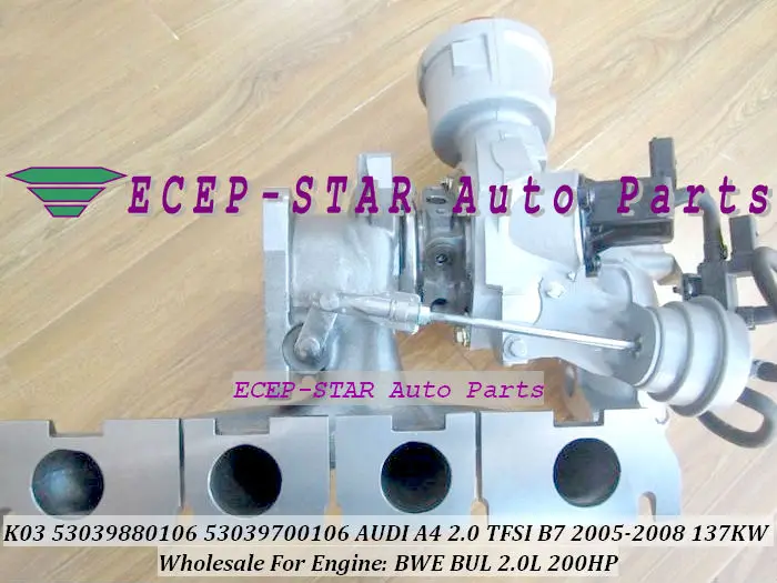 K03 53039880106 53039700106 06D145701G Turbo Turbine Turbocharger For AUDI A4 2.0 TFSI B7 2005-08 Gasoline BWE BUL 2.0L 200HP (2)