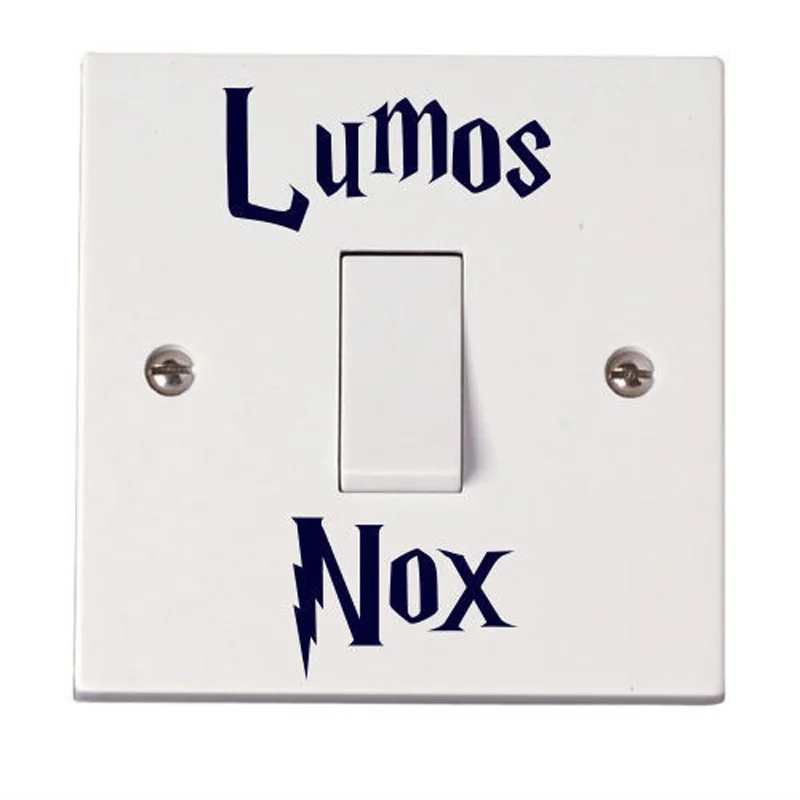 Креативные модные текстовые наклейки на выключатель Lumos Nox виниловый индивидуальный переключатель на стену с наклейками 3WS0002