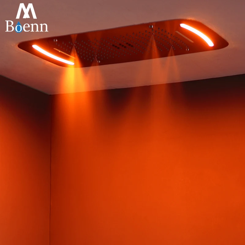 Embedded Ceiling Mounted Large Bathroom Shower Head Touch Screen LED Light Rainfall Showerhead Waterfall,Misty,Bubble Showers Embedded Ceiling Mounted Large Bathroom Shower Head Touch Screen LED Light Rainfall Showerhead Waterfall,Misty,Bubble Showers
