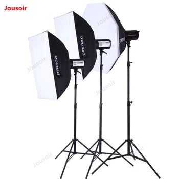 

Three flashlight kit SoftBox lamp holder 3 Flash set TTF300W triple Photography Lights pack Studio Lighting suit CD50 T10