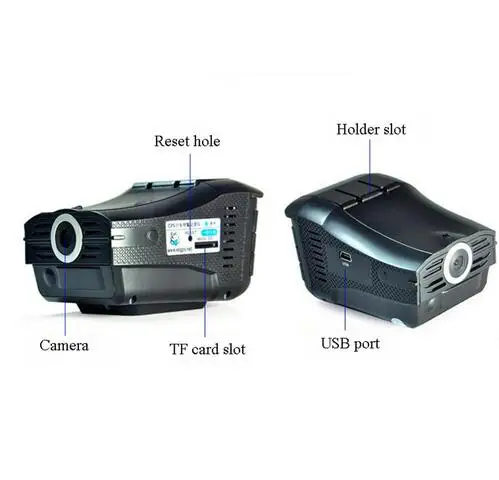 HD 720P 2 в 1 Автомобильный радар детектор Dvr видеорегистратор антирадар G сенсор