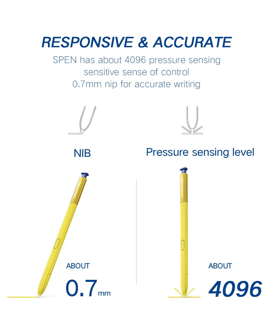 4Samsung Galaxy Note 9 s Pen Original Replacement S-Pen Convenience Waterproof Writing with Bluetooth Note9 Stylus S Pe