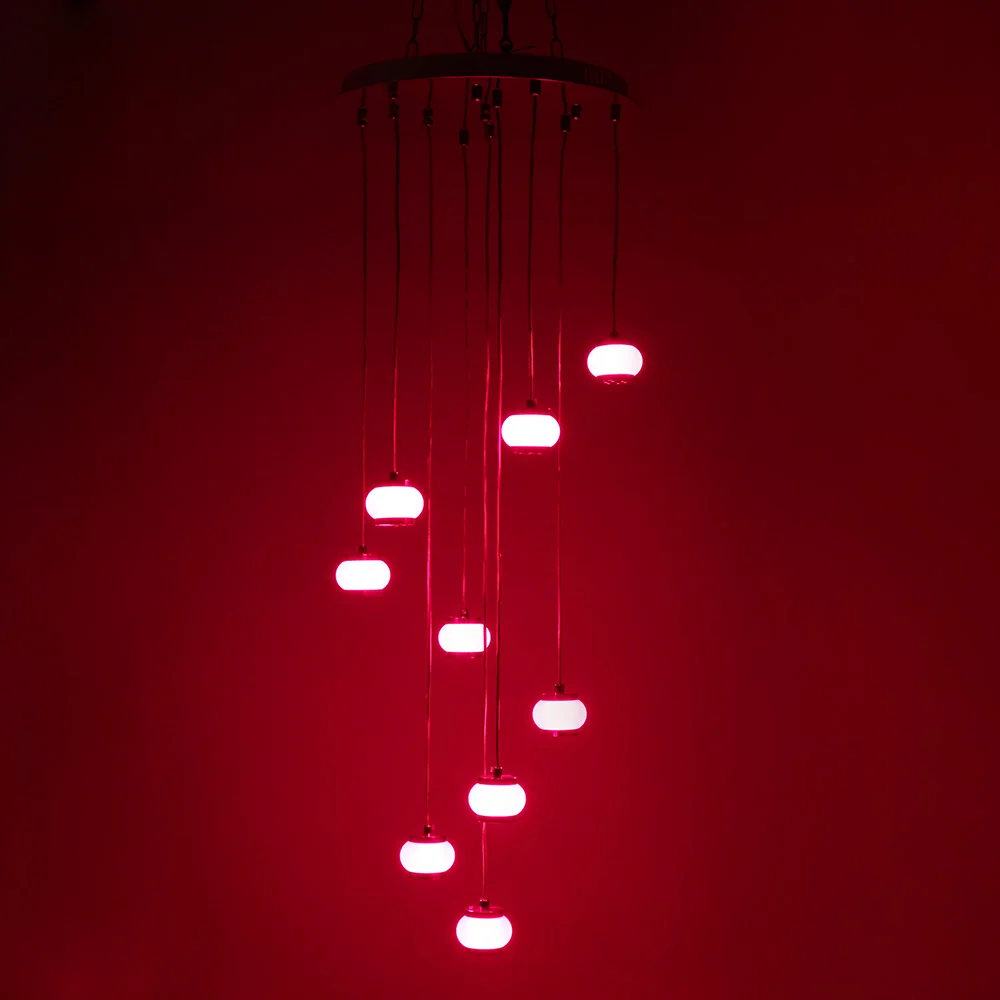 

IPROLED RGB+CCT remote smart phone control brightness color CCT2800-6500K dimmable K9 crystal Chinese lantern LED ceiling light