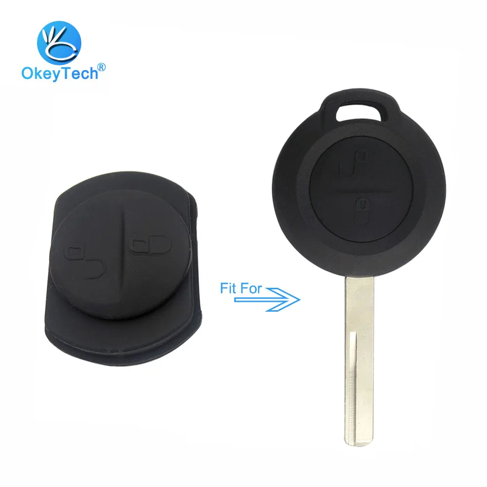 

OkeyTech for Mitsubishi Key Pad 2 Button Replacement Key Case Repair Silicone Button Car Key Pad For Mitsubishi Colt Warrior