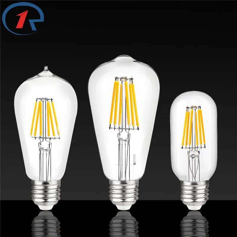 ZjRight 8W E27 Vintage Edison LEDLamp Energy Saving Lighting bulb Cafe school library factory Office Indoor Decorative lighting | Освещение