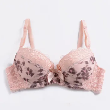 

Victoria's Masquerade Women's Padded Bra Leopard Pattern BH Sexy Lace Decorated Convertible Straps Smooth Bralette For Cup B C