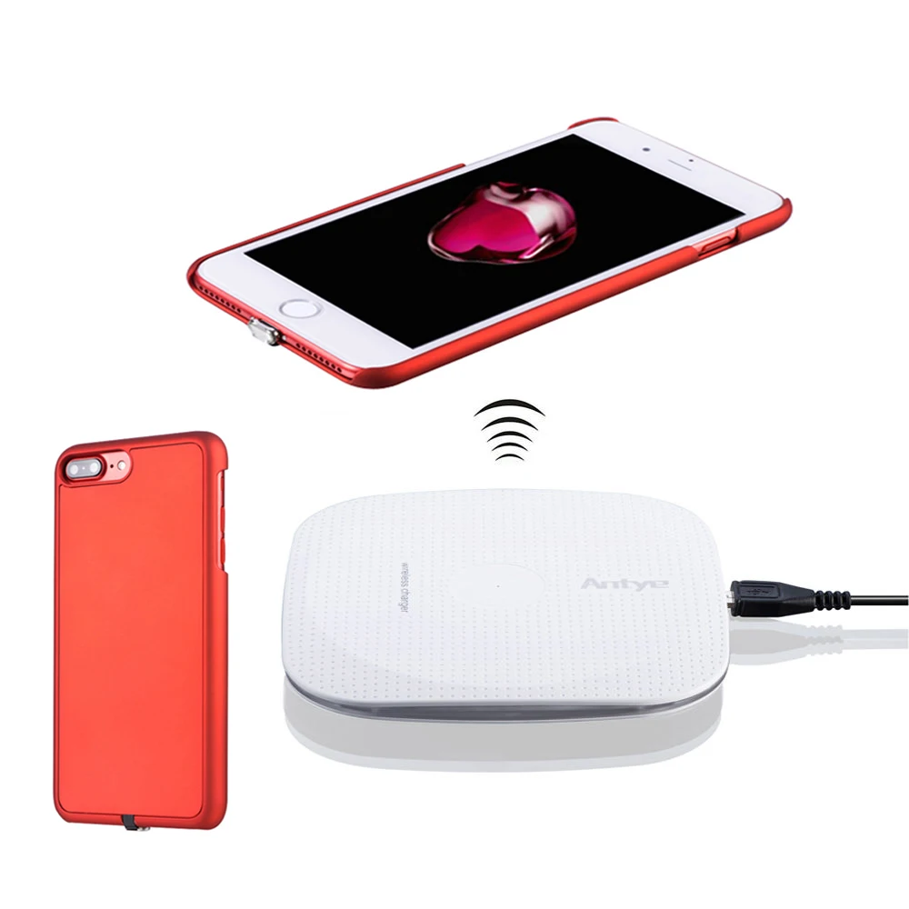 Qi Wireless Charger Base and Qi Receiver Case Phone Cover