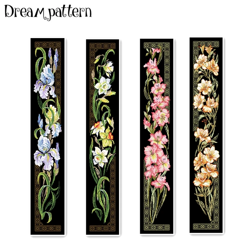 images Punto De Cruz En Tela Negra flor de paquete de punto de cruz de orquidea de narciso iris 18ct 14ct 11ct tela negra bordado artesanal