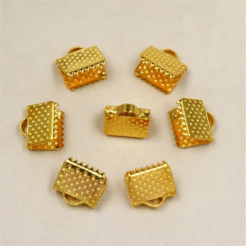 8mm 12pcs/lot End Caps Crimp Clasps For Jewelry Making Necklace