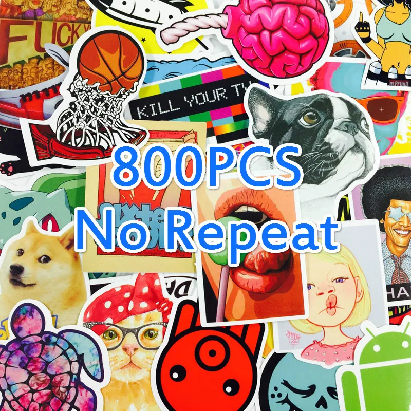 800Pcs NoRepeat Wholes a Cute Animal Hot Sale Home Decor Toy Styling  Decal Laptop Motorcycle Skateboard Doodle Sticker