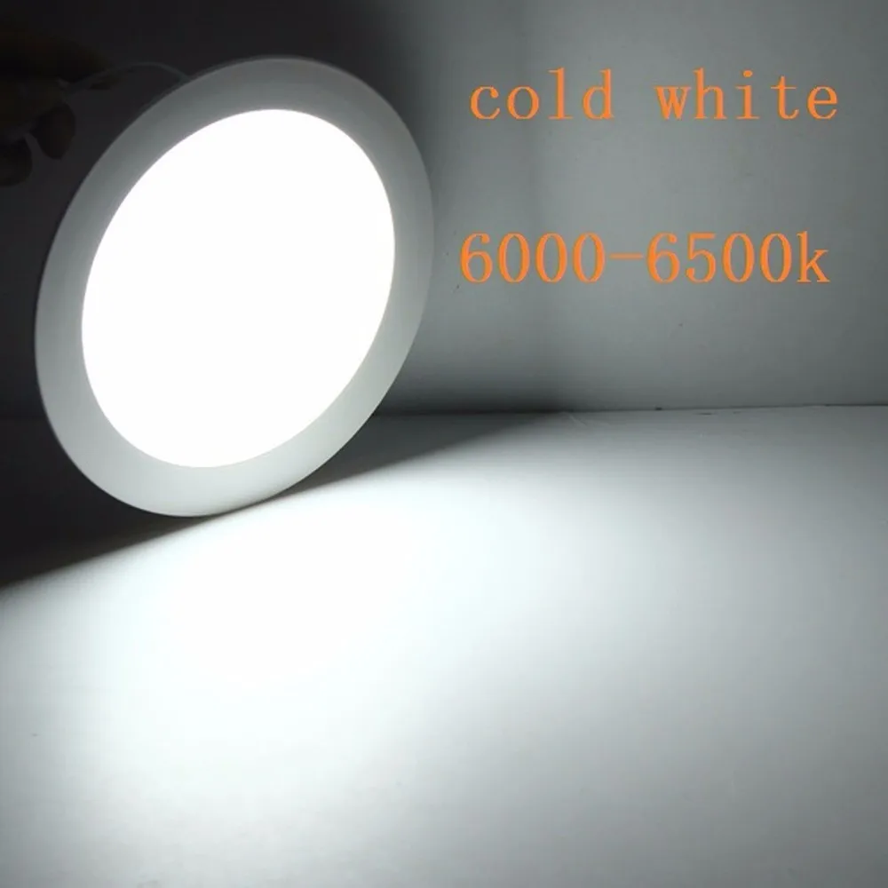 6 шт./лот Ультра тонкий дизайн 6 Вт круглый светодиодный панельный светильник лампа точечная Лампа Теплый Холодный естественный белый Встраиваемый свет AC 85-265 в