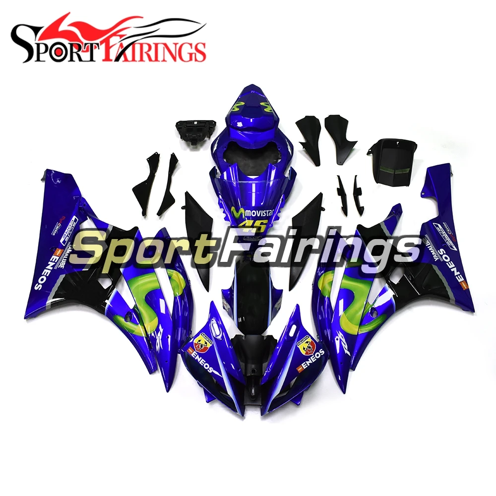Синий зеленый полный Sportbike Обтекатели корпуса для Yamaha YZF600 R6 2006 2007 06 07 ABS пластик инъекции мотоцикл чехлы мангала корпуса