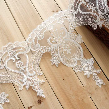 

2yards/lot high quality lace wedding dress accessories fashion diy handmade hair accessory false collar grilles material 30cm