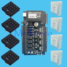 TCP/IP 4 двери панель управления доступом сеть интеллектуальная панель доступа+ клавиатура Rfid считыватель KR102 комплект доступа