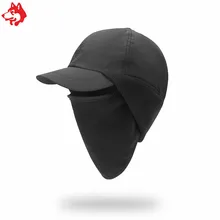 Теплая шапка с капюшоном для верховой езды, походная Кепка для кемпинга, женская и Мужская Флисовая ветрозащитная Черная кепка для пеших прогулок