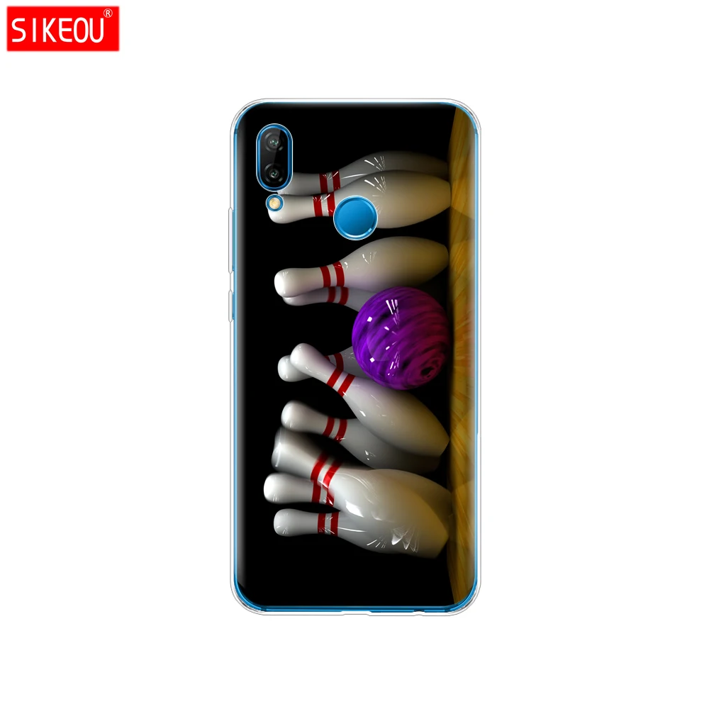 Силиконовый чехол для телефона Huawei P20 P7 P8 P9 P10 Lite Plus Pro 2017 p smart 2018 шарик боулинга