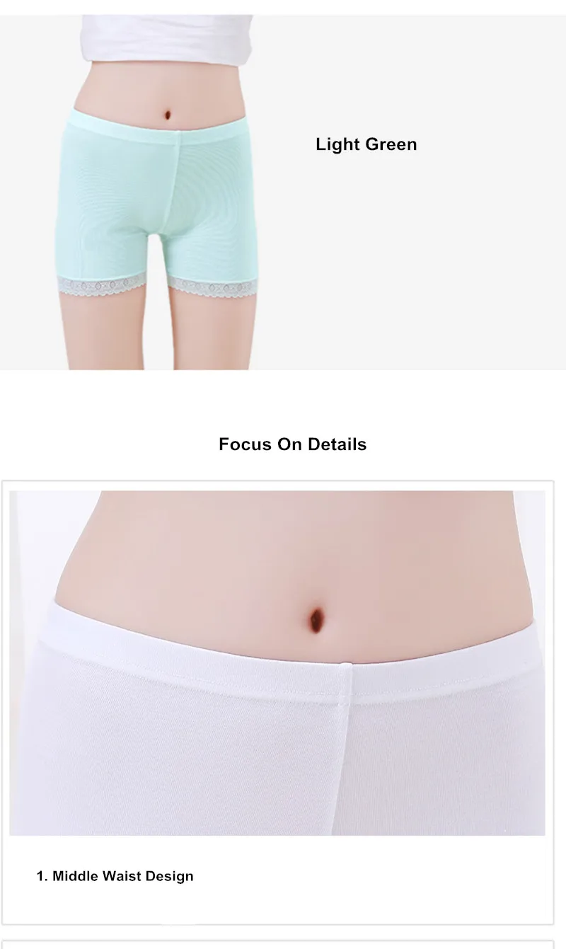 Anti Emptied Safety Lace Cotton Girls Underwear Panties 1-6