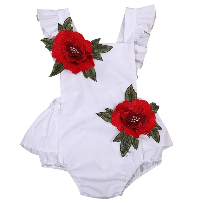 

Baby Girls Jumpsuit Newborn Infant Kids Floral Clothes Summer Romper Bodysuit Sundress Outfits