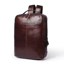 Для мужчин рюкзак из натуральной кожи многофункциональная Сумочка мужской рюкзак для ноутбука для подростков Повседневное большая