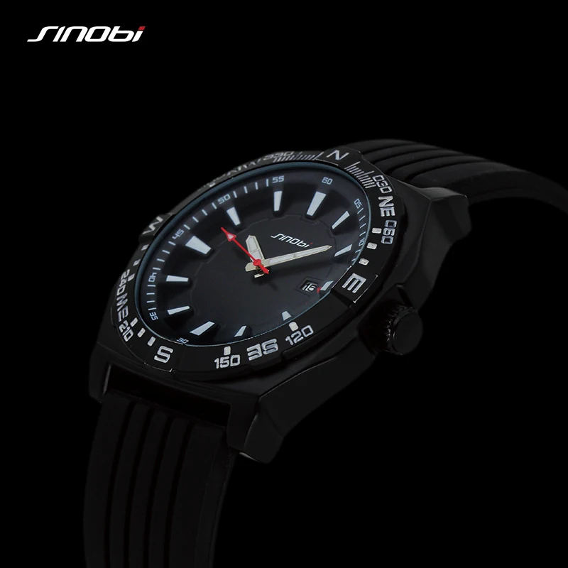 Мужские спортивные наручные часы SINOBI для дайвинга кварцевые плавания 2018|wristwatch