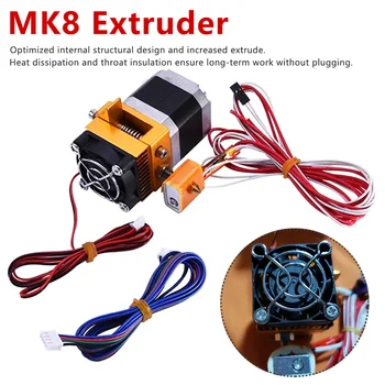 

3D Printers Parts MK8 Extruder Head J-head Hotend 0.4mm Nozzle Kit Extrusion with Box Motor Aluminum Part