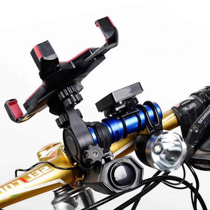 JS 25,4 мм велосипедный вынос руля светильник держатель MTB руль для шоссейного велосипеда, руль расширитель CNC лампа телефонный держатель с зажимом стенд Запчасти аксессуары лампы Поддержка
