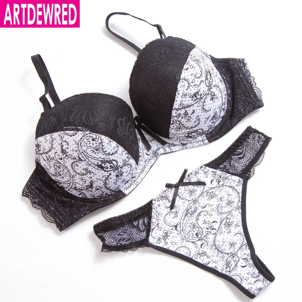 ARTDEWRED Embroidery DE France Large Size Bra Brief Sets Cotton Sexy Women Bra Set Push Up Lace Underwear Big Panty Set 5 ARTDEWRED Embroidery DE France Large Size Bra Brief Sets Cotton Sexy Women Bra Set Push Up Lace Underwear Big Panty Set - Image 5